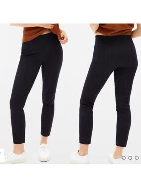 Everlane The Side Zip Stretch Cotton Pant Cropped Skinny: Black
